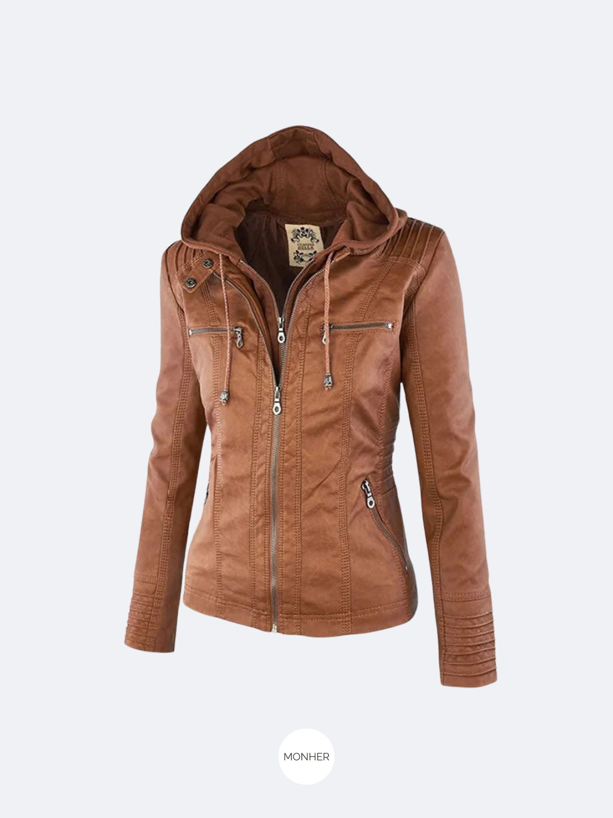 Francis - Chaqueta de piel con capucha
