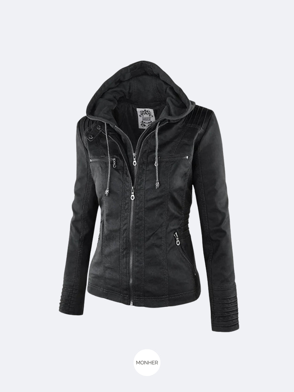 Francis - Chaqueta de piel con capucha