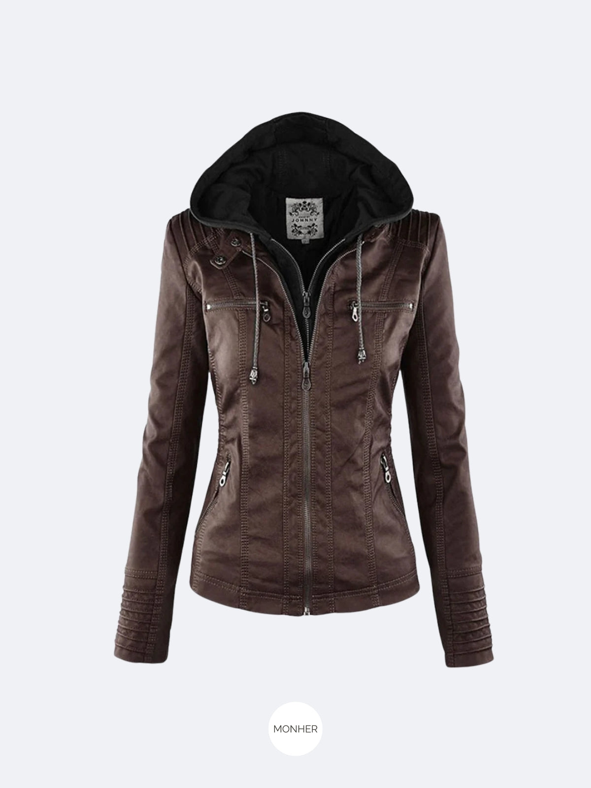 Francis - Chaqueta de piel con capucha