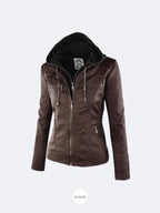 Francis - Chaqueta de piel con capucha