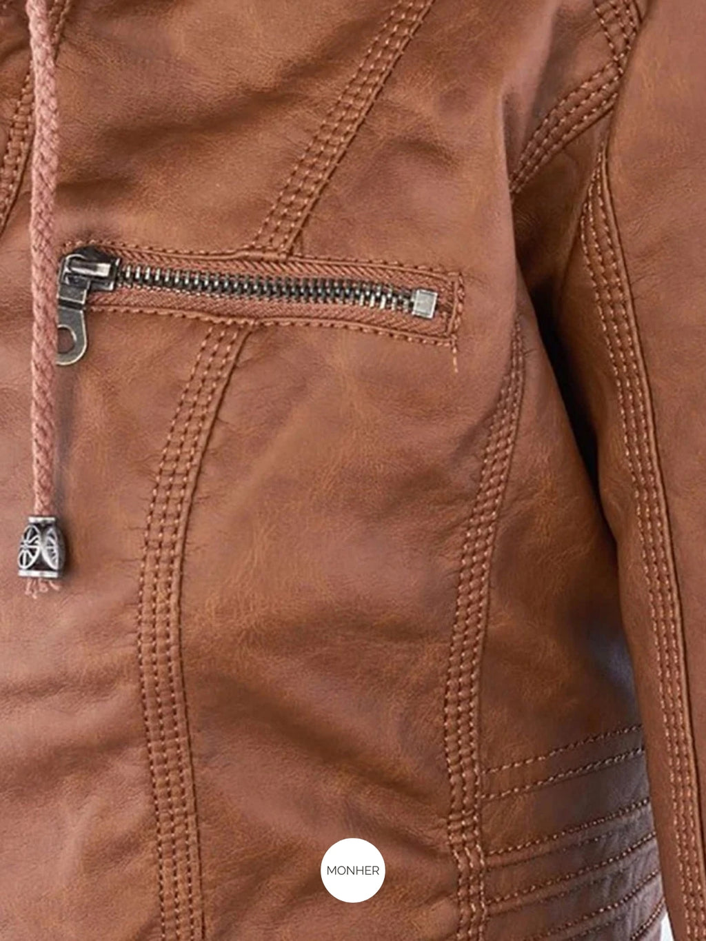 Francis - Chaqueta de piel con capucha