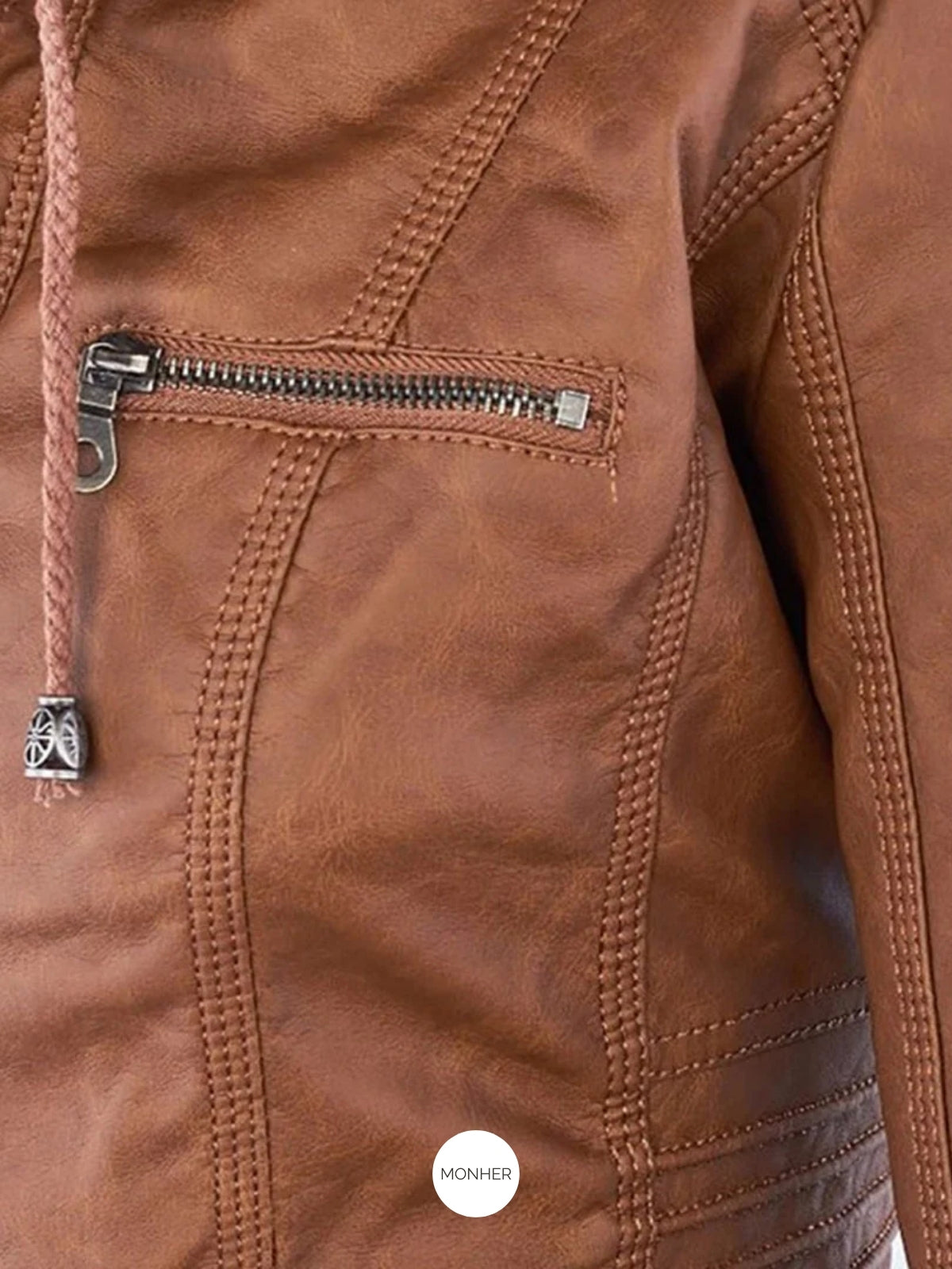 Francis - Chaqueta de piel con capucha