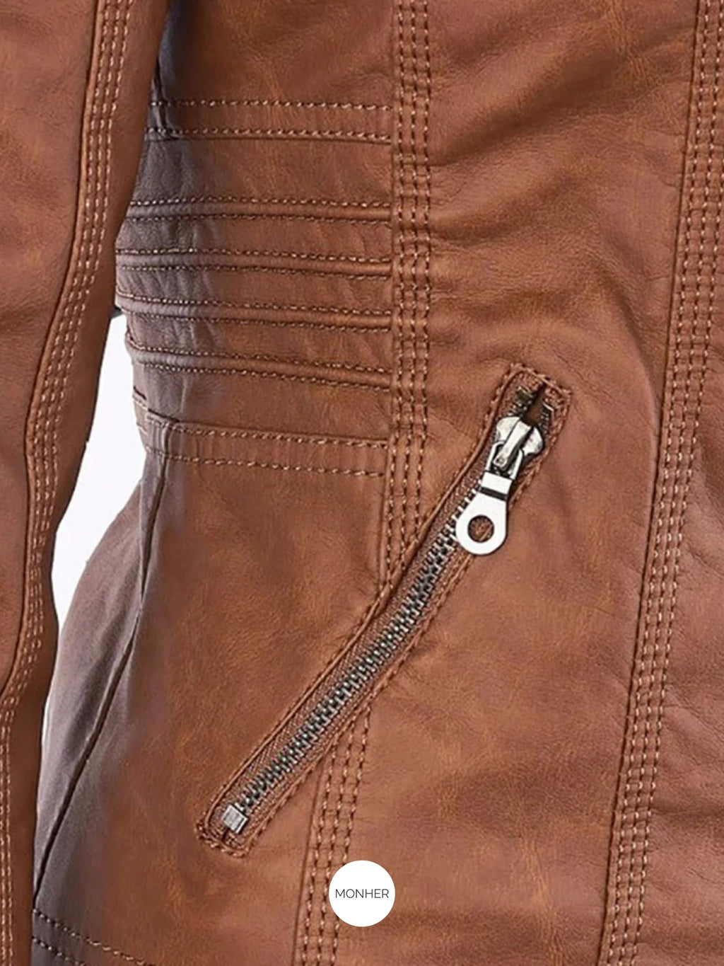 Francis - Chaqueta de piel con capucha