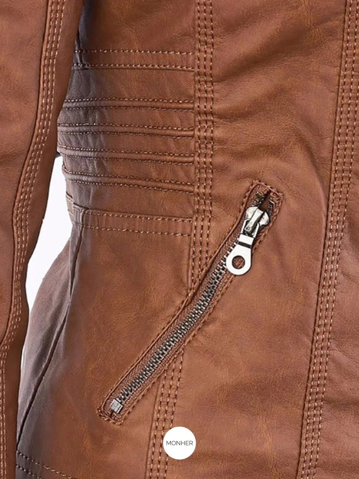 Francis - Chaqueta de piel con capucha