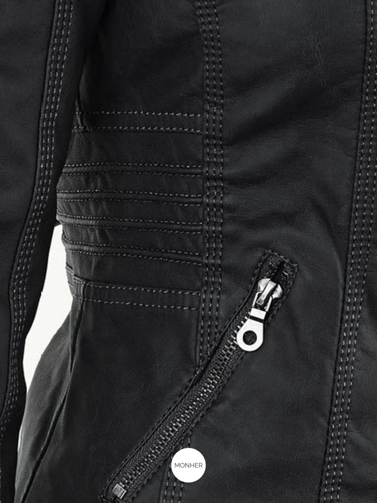 Francis - Chaqueta de piel con capucha