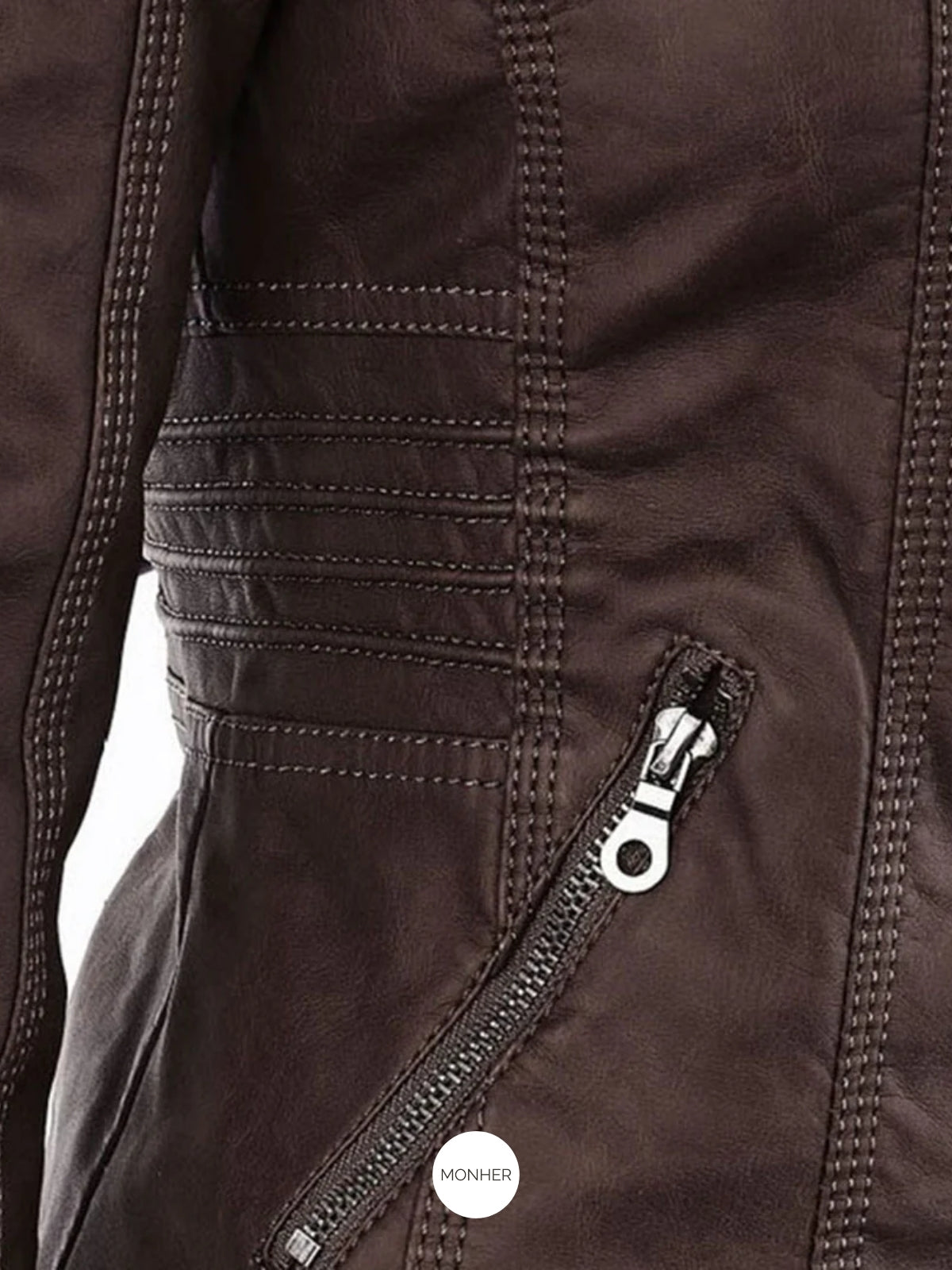 Francis - Chaqueta de piel con capucha