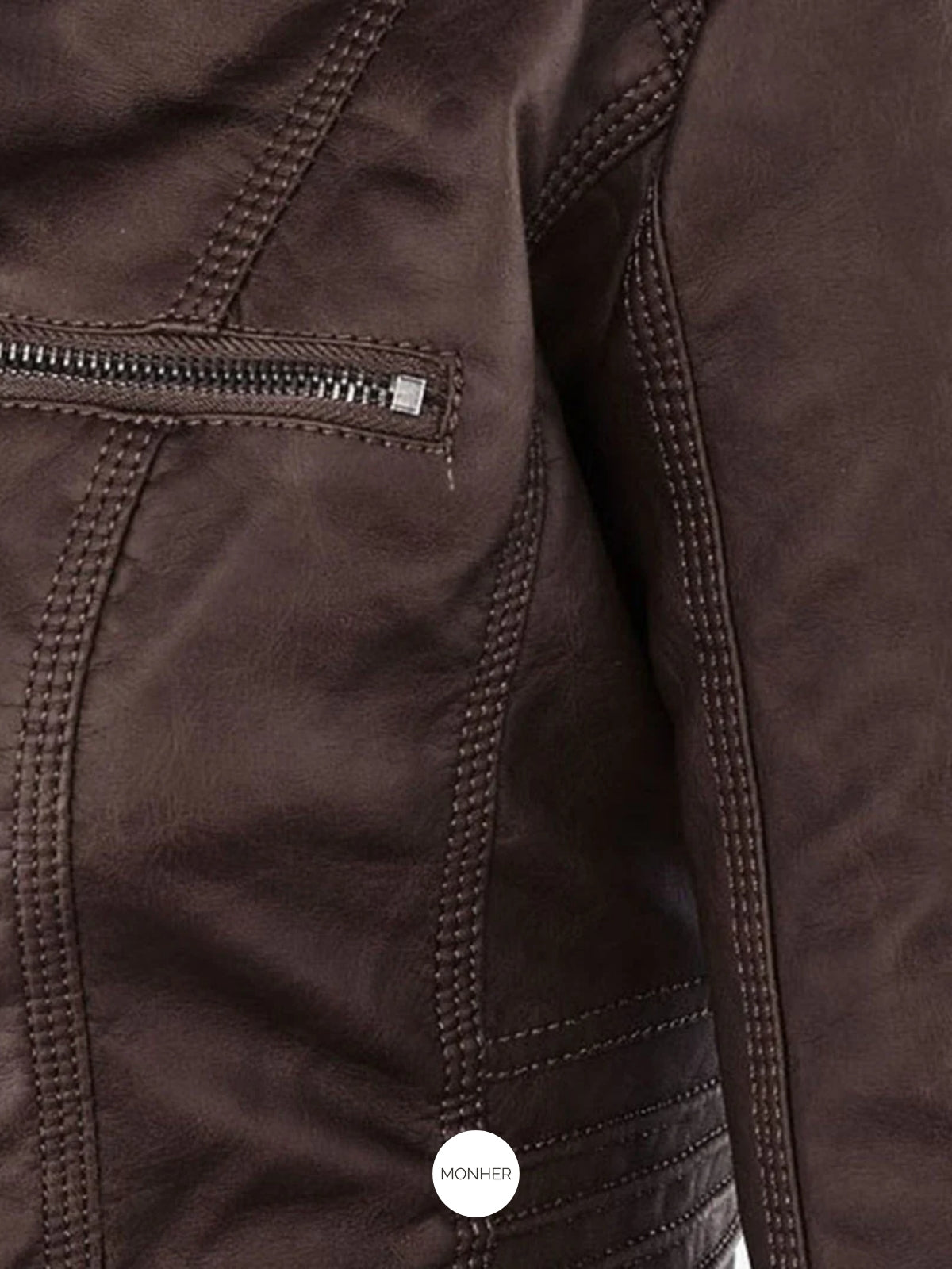 Francis - Chaqueta de piel con capucha