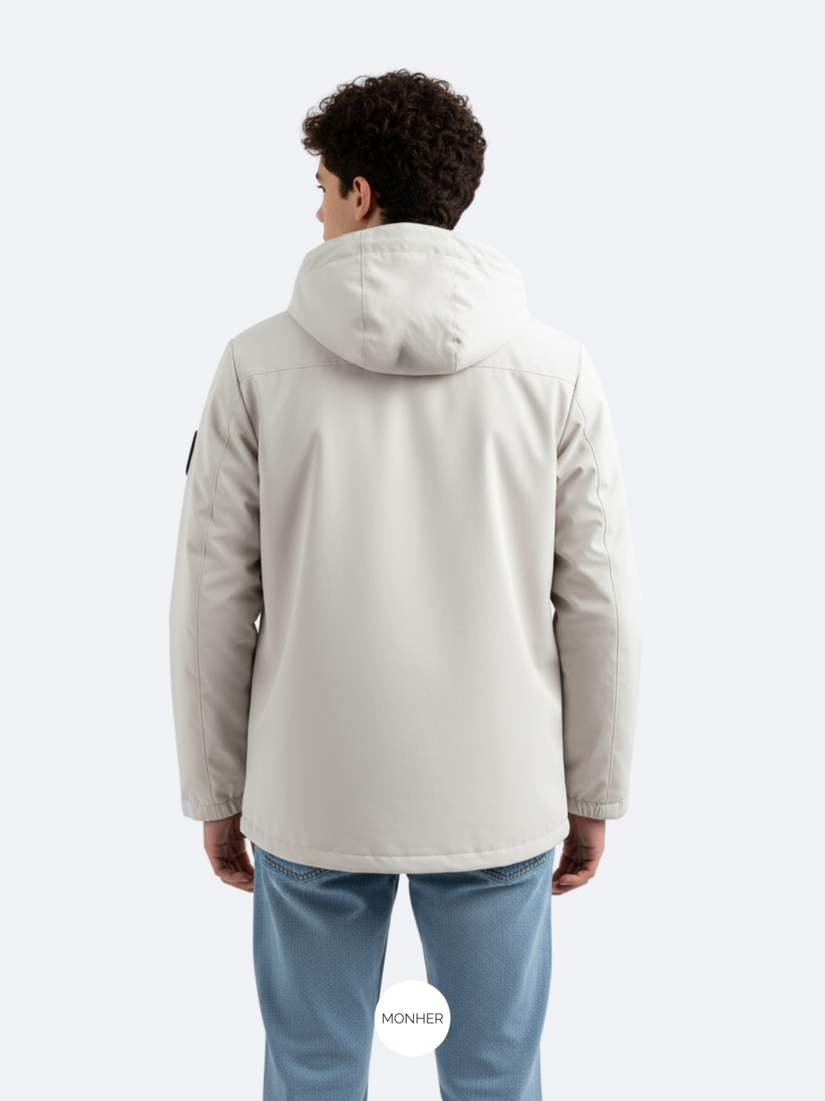 Chaqueta impermeable blanca