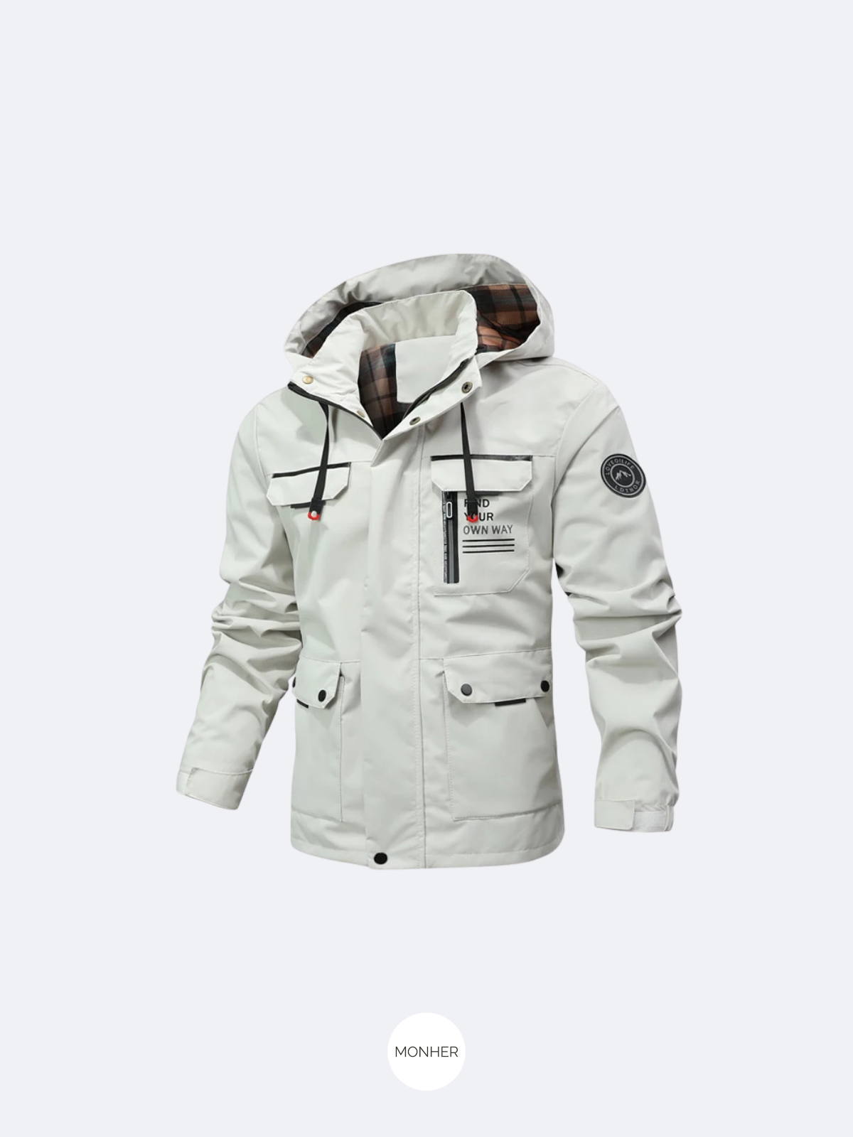 Chaqueta impermeable blanca