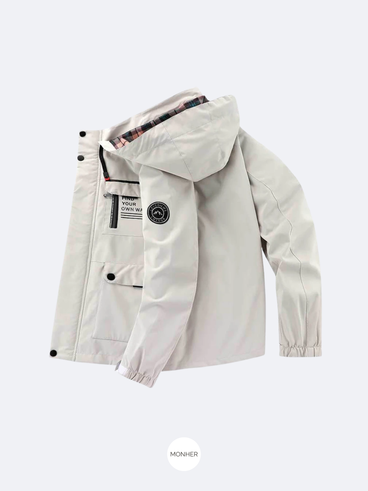Chaqueta impermeable blanca