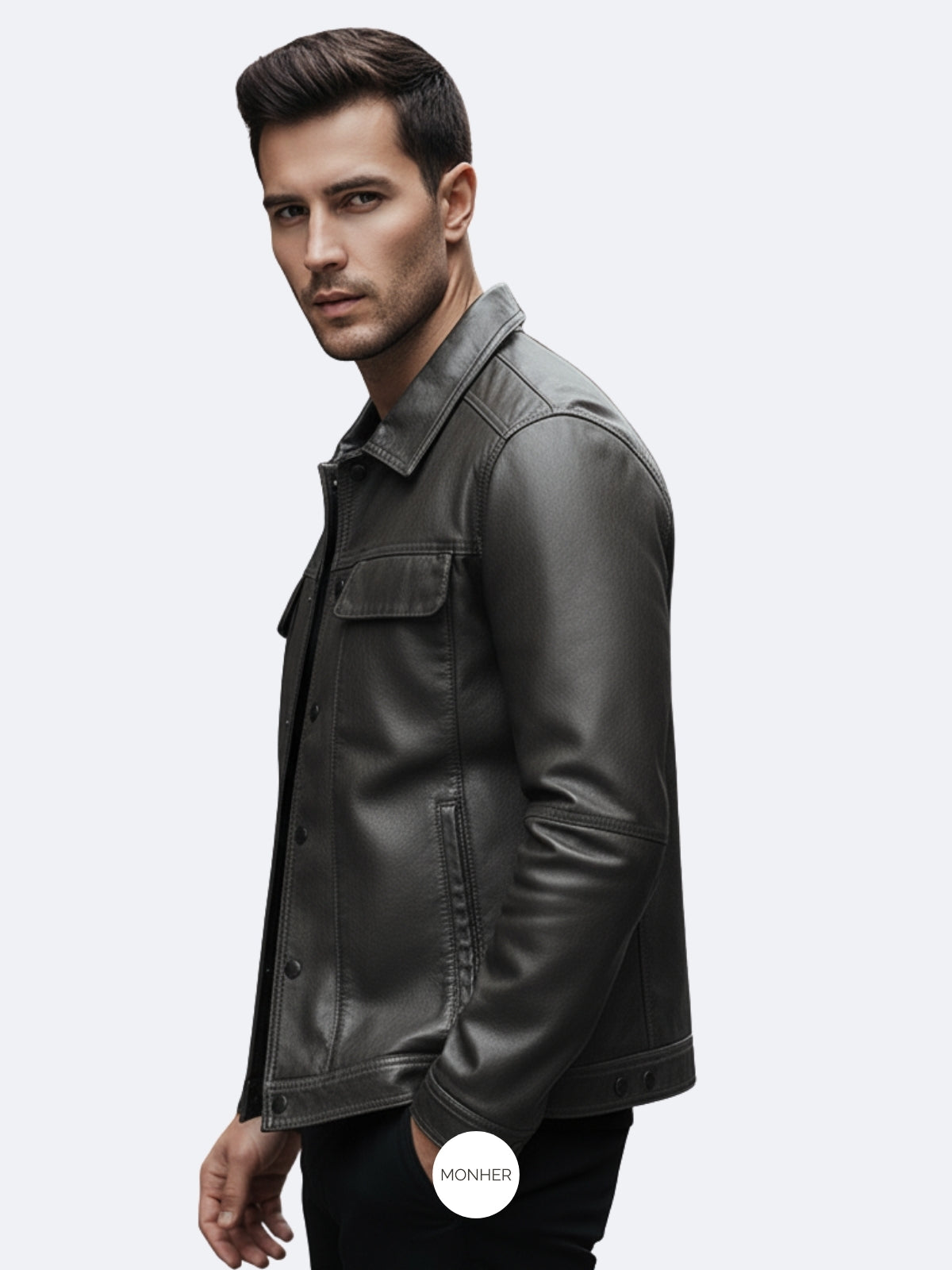 Chaqueta Cuero Hombre