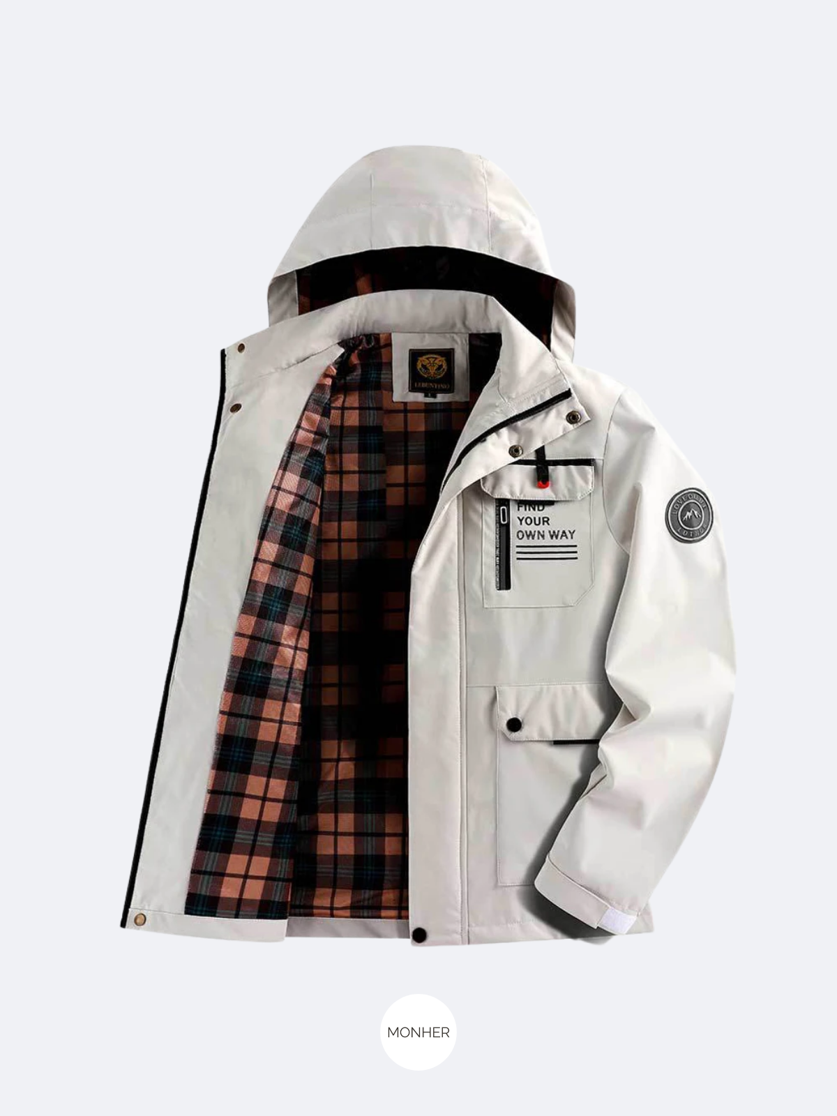 Chaqueta impermeable blanca
