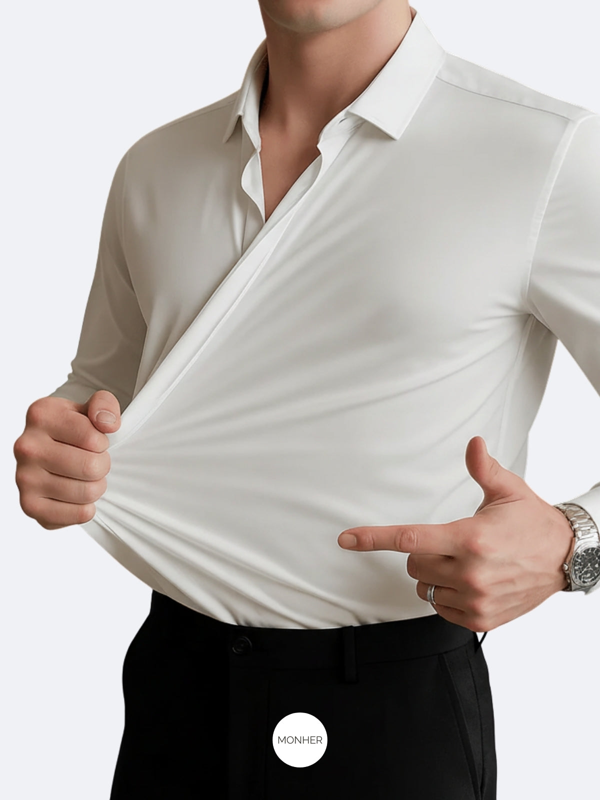 Camiseta elástica corte moderno