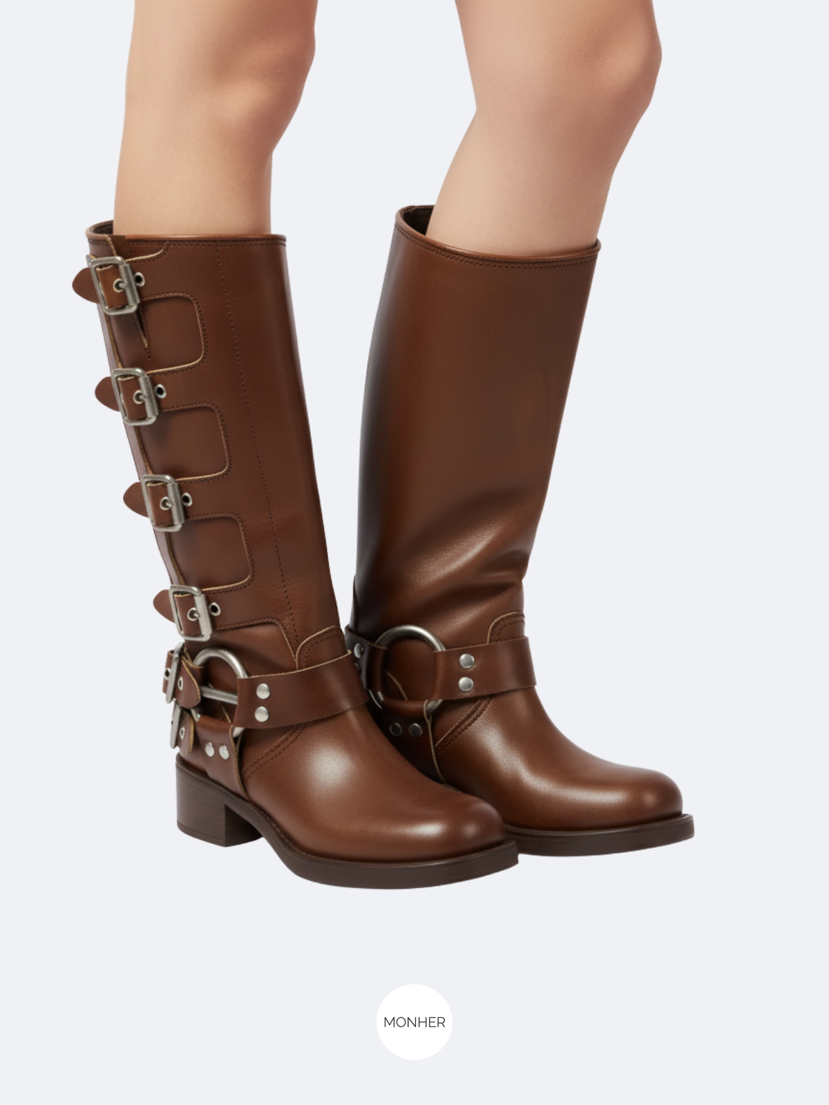 Harley Boots Negro – Botín Premium con Hebillas