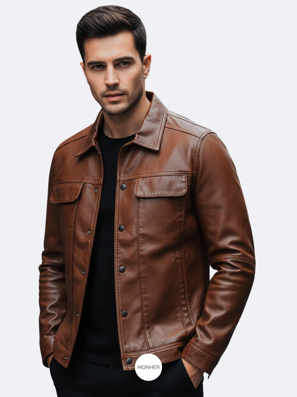 Chaqueta Cuero Hombre