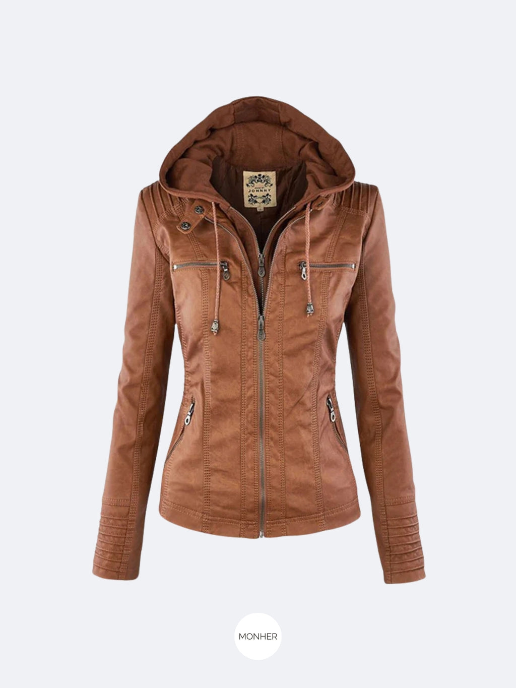 Francis - Chaqueta de piel con capucha