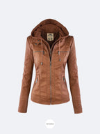 Francis - Chaqueta de piel con capucha