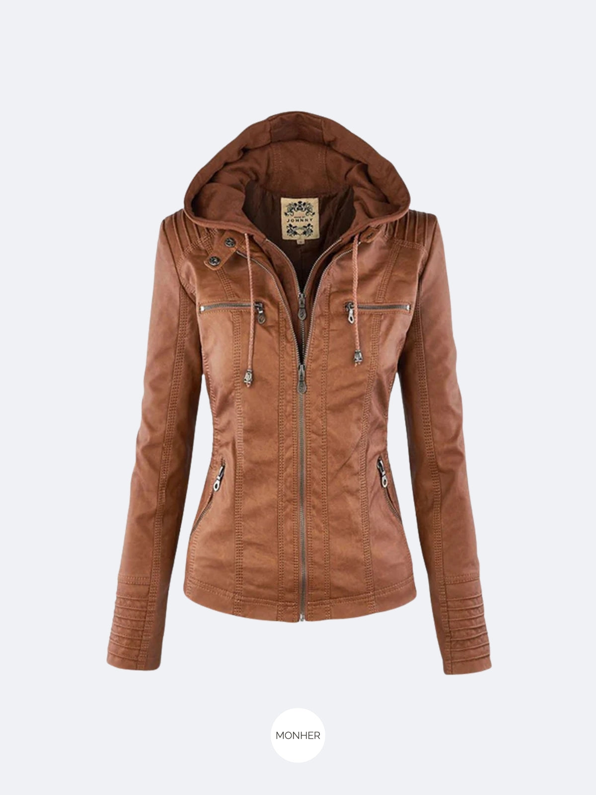 Francis - Chaqueta de piel con capucha